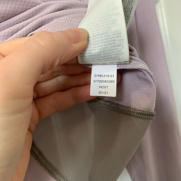Athleta Ignite Lilac Purple Vented Cropped Long Sleeve Top Small - Picture 9 of 10